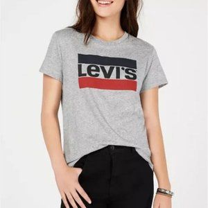 Levi's Women's Gray Classic Logo Graphic Tee Size Medium